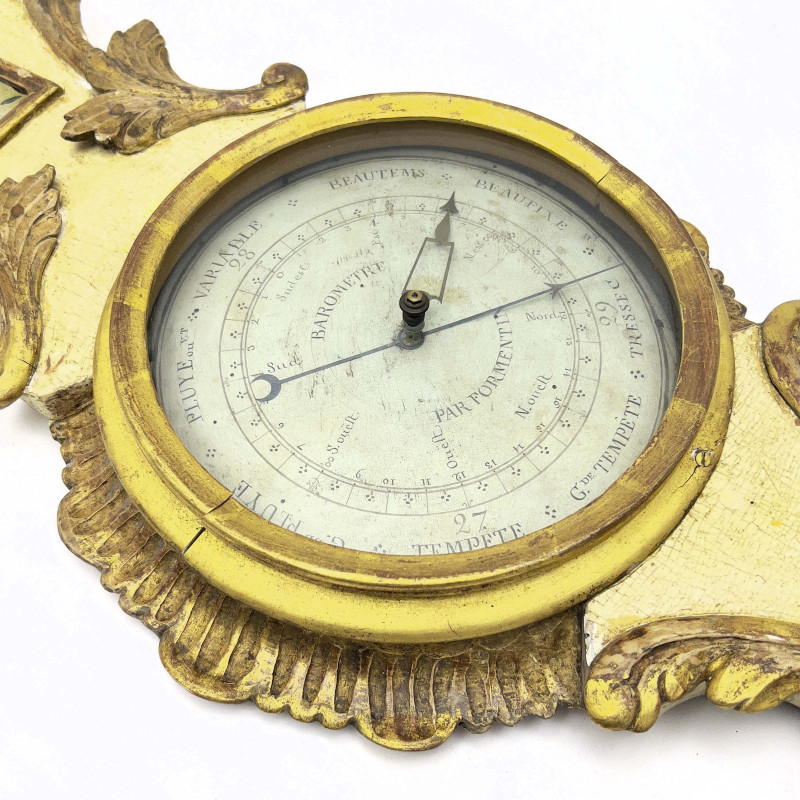 French Carved Gilt Wood Barometer