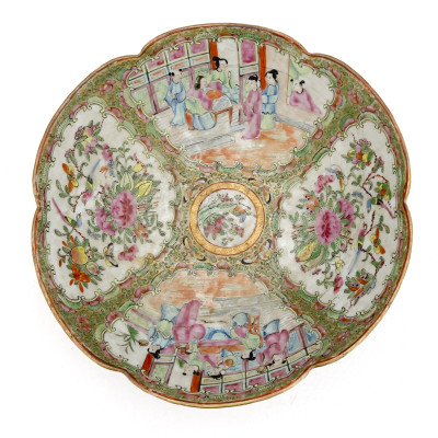 Image for Lot Chinese Export Famille Rose Medallion Bowl