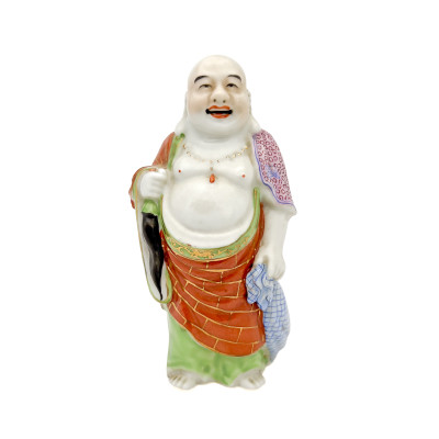 Image for Lot A Chinese Famille Rose Porcelain Standing Laughing Buddha