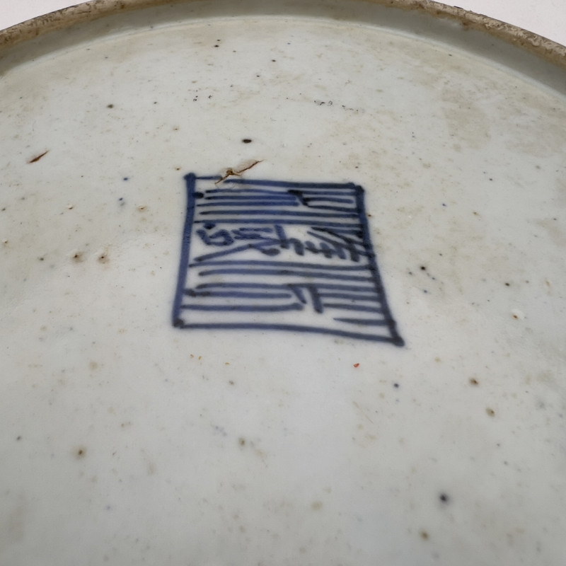 Pair of Chinese Canton Famille Rose Celadon Plates