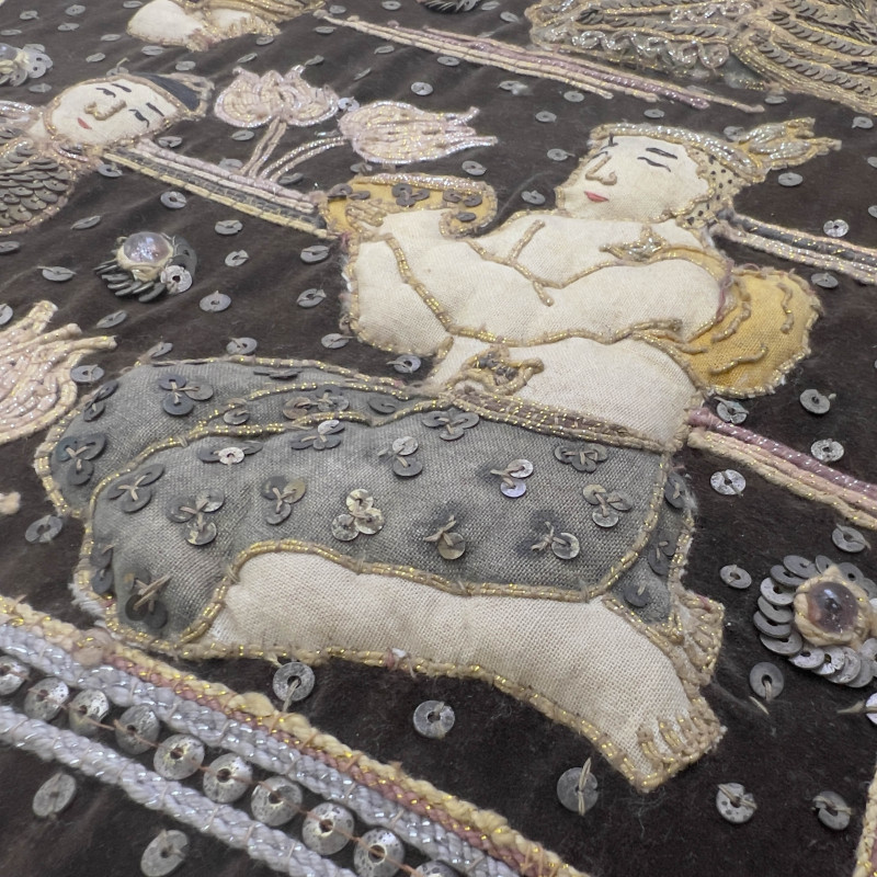 Burmese Kalaga Ramayana Tapestry Quilted Embroidery