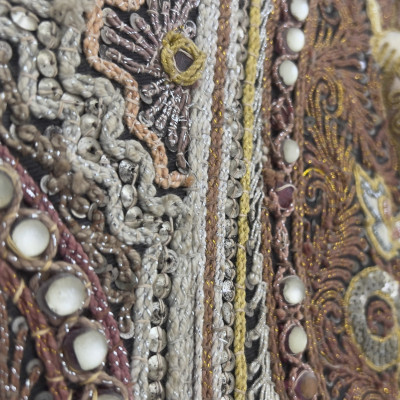 Burmese Kalaga Ramayana Tapestry Quilted Embroidery Quilted Embroidery