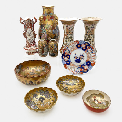 Image for Lot Japanese Satsuma Ceramics, Group of 11