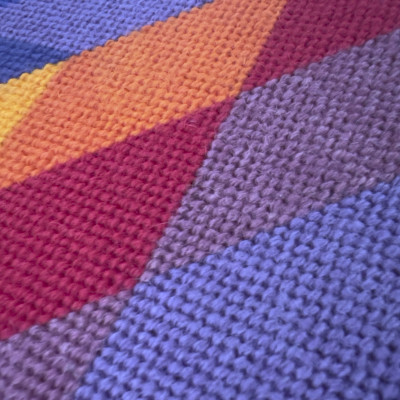 Vasarely Style Op Art Needlepoint