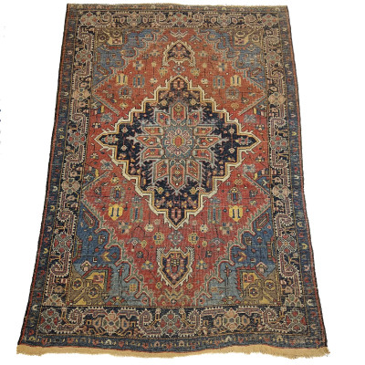 Antique Persian Heriz Area Rug