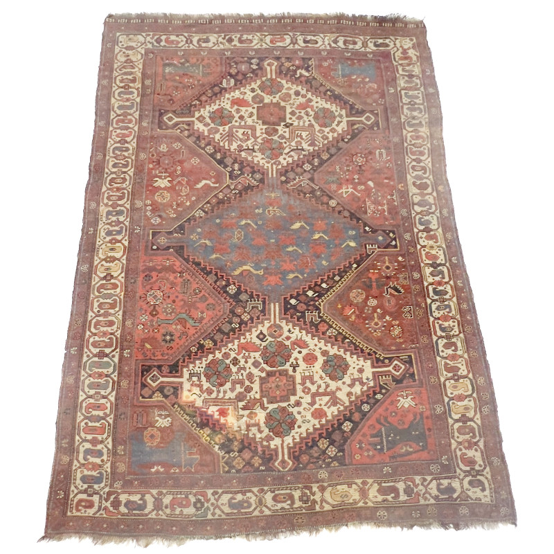 Antique Persian Qashqai Rug