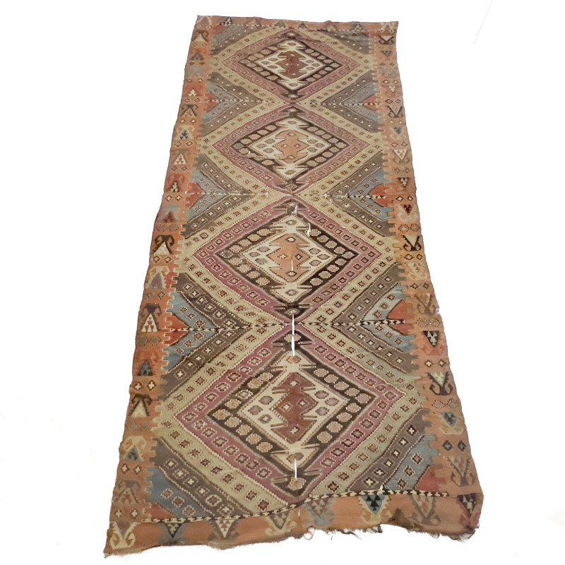 Antique Turkish Kars Kilim Rug