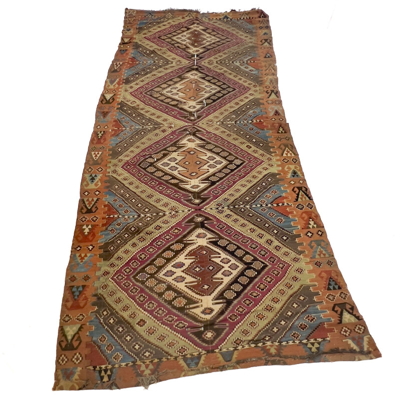 Antique Turkish Kars Kilim Rug