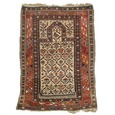 Image for Lot Antique Caucasian Shirvan Marasali Prayer Rug