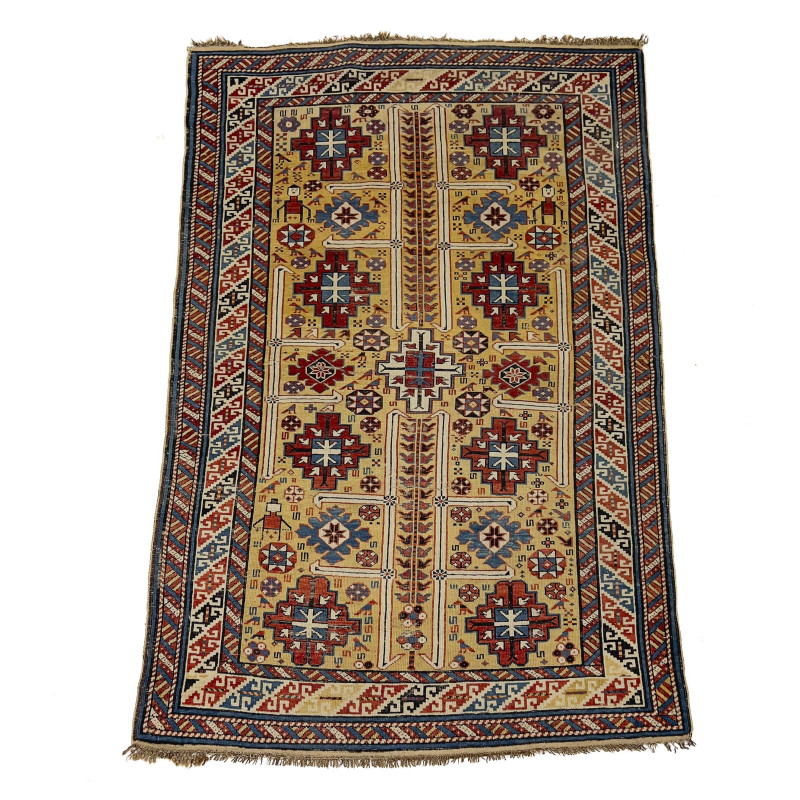 Antique Caucasian Kuba Rug