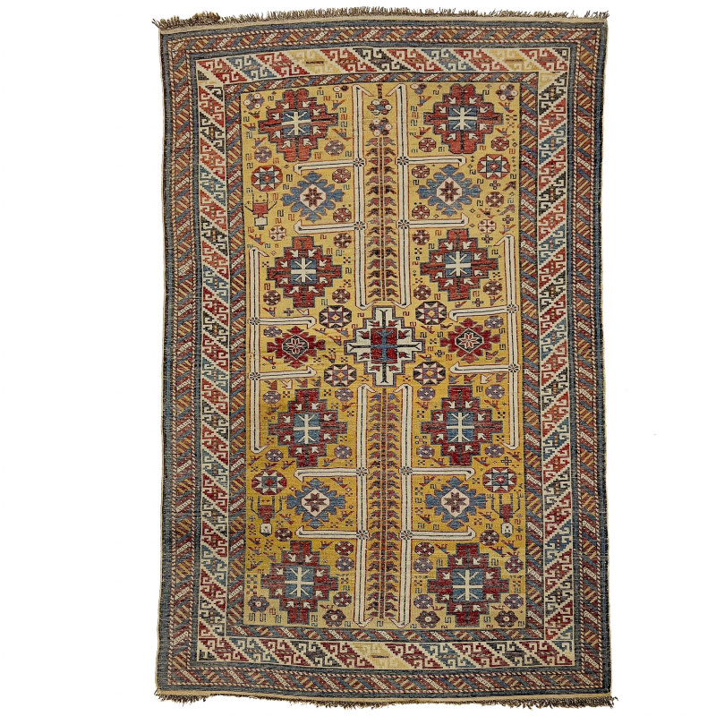 Antique Caucasian Kuba Rug