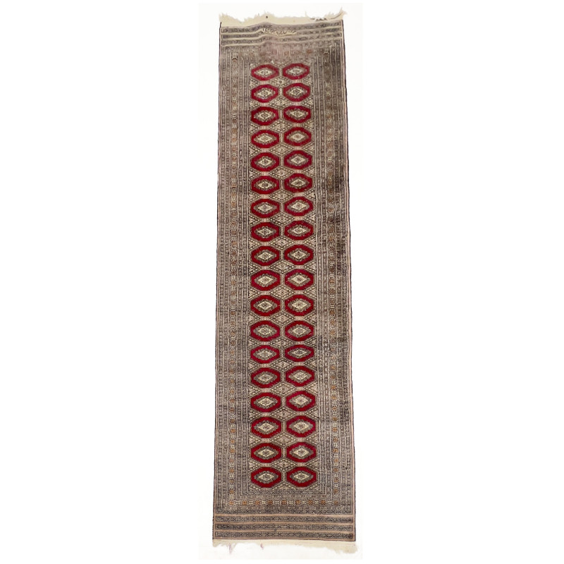 Pakistani Bokhara Runner, Signed Rug