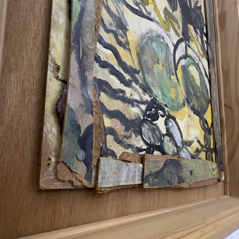 Purvis Young (attributed) - Untitled (Green, Yellow, and Black)