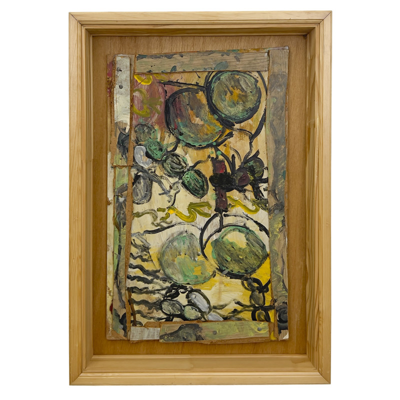 Purvis Young (attributed) - Untitled (Green, Yellow, and Black)
