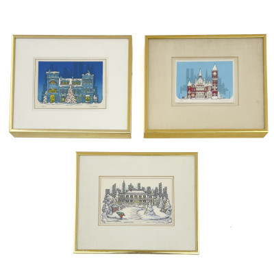 Image for Lot Tony Graham - Christmas in New York (Group of 3)