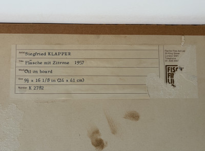 Siegfried Klapper - Fläsche mit Zitrone