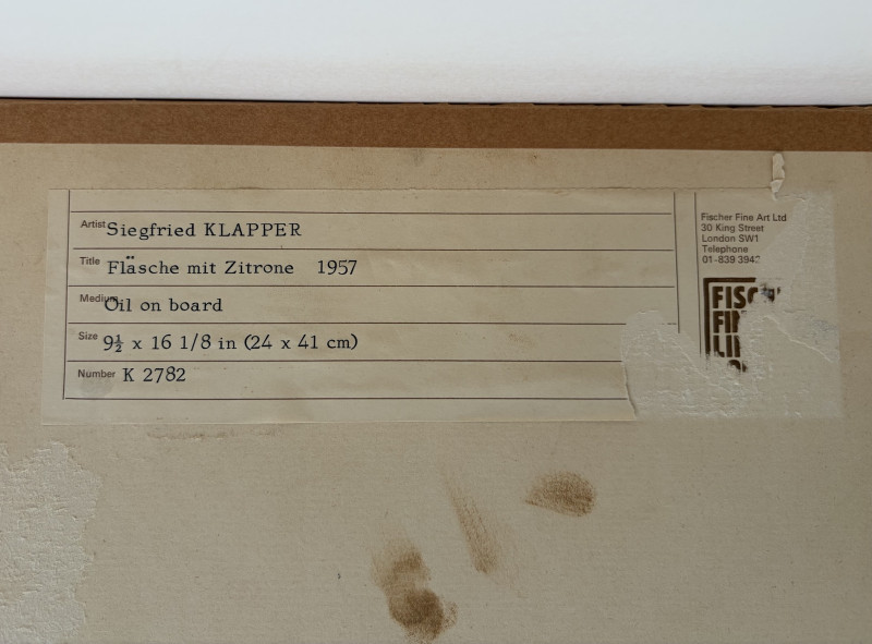 Siegfried Klapper - Fläsche mit Zitrone