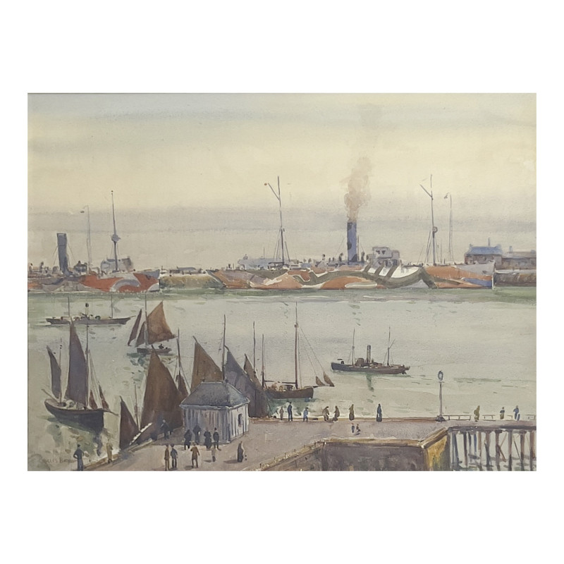 Charles David Jones Bryant - Camouflaged Ship, Le Havre, France