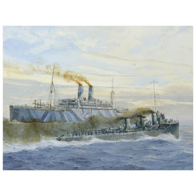Unknown Artist - Untitled (Destroyed and Dazzle Painted Liner)
