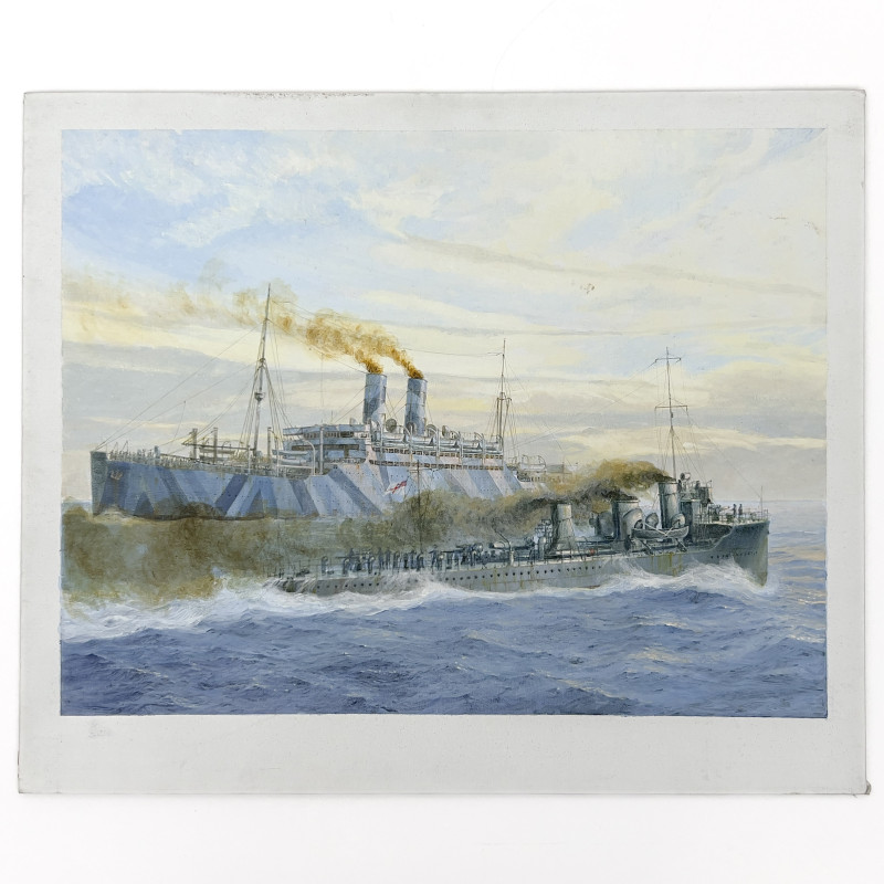 Unknown Artist - Untitled (Destroyed and Dazzle Painted Liner)