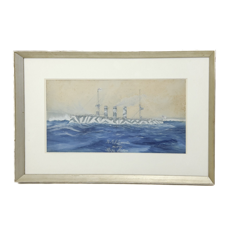 Unknown Artist - HMS Lancaster, 1916-17-1918, Pacific Station