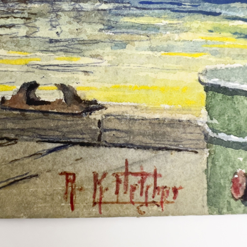 Richmond K. Fletcher - Untitled (Ship Being Dazzle Painted)