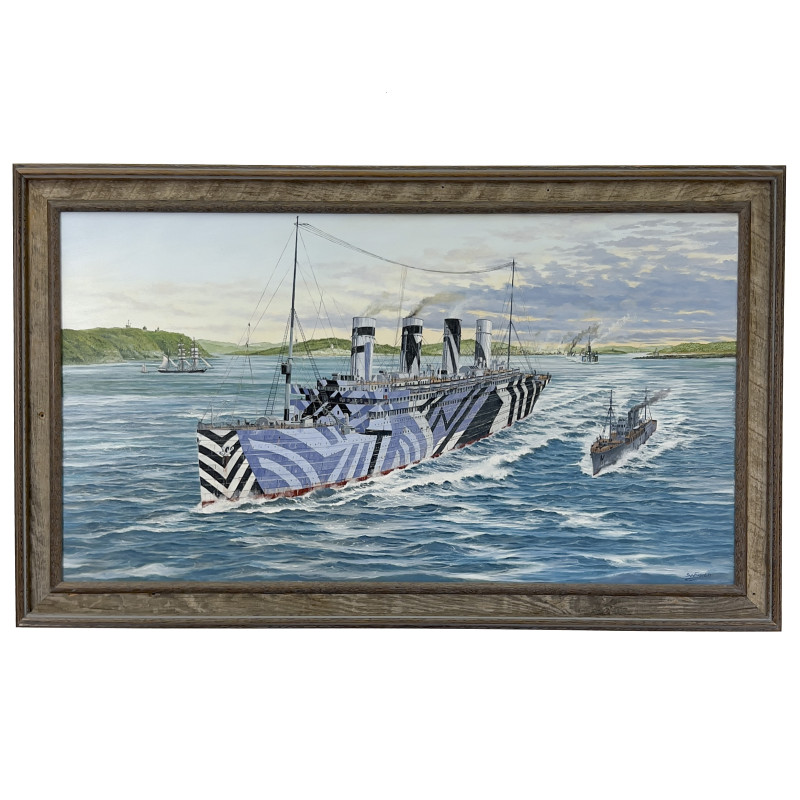 Unknown Artist - RMS Olympic Leaving Halifax Harbour