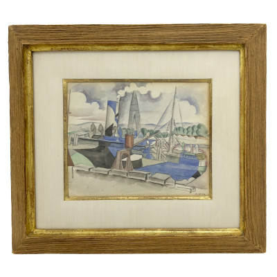 André Lhote - Untitled (Ship in Port)