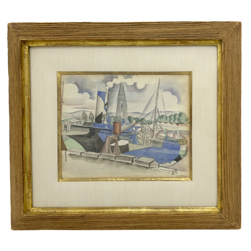 André Lhote - Untitled (Ship in Port)