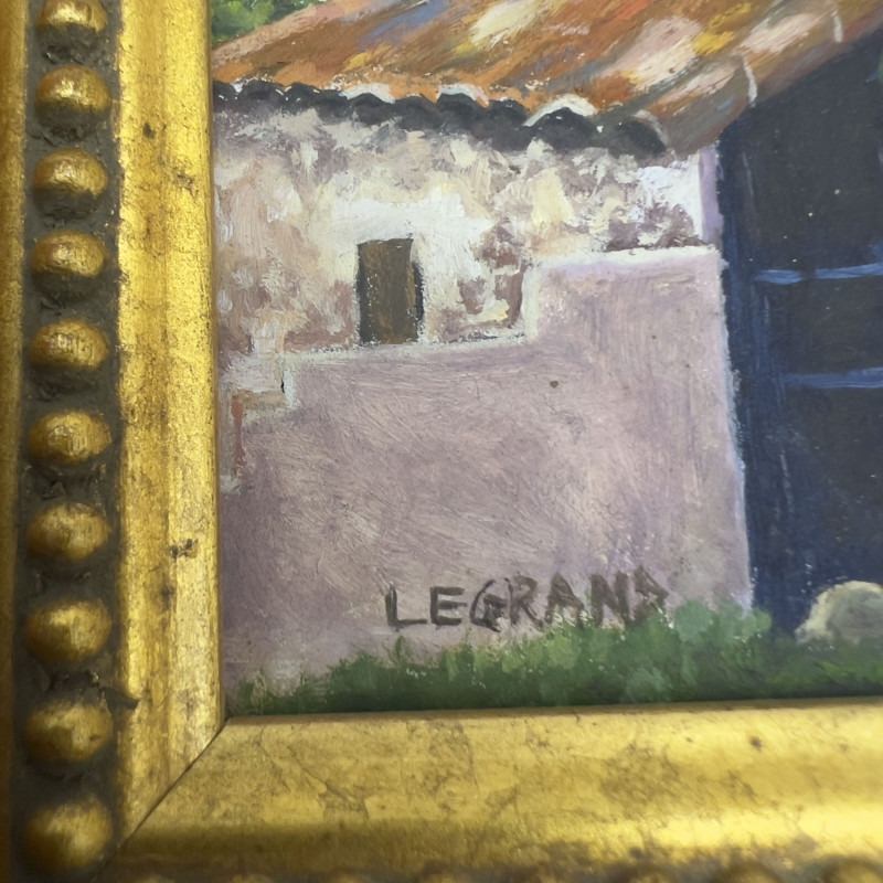 Unknown Artist, Untitled (Tile Roof Building in Green Forest)