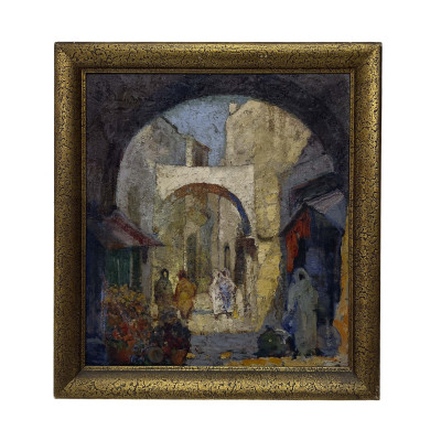 Image for Lot Louis Seybold - An Orientalist Bazaar Street Scene