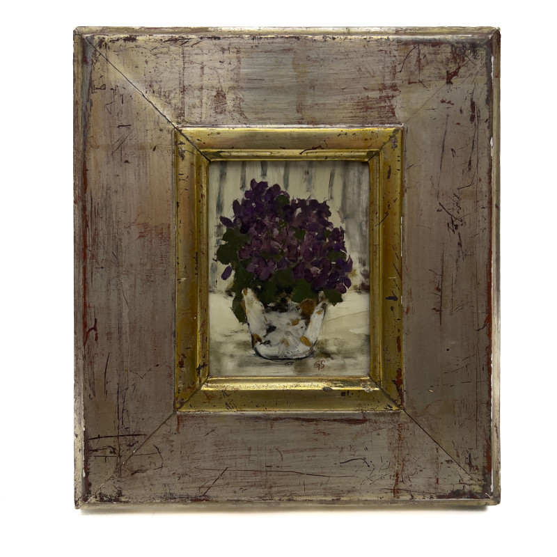 Unknown Artist - A Still Life Painting of Violets