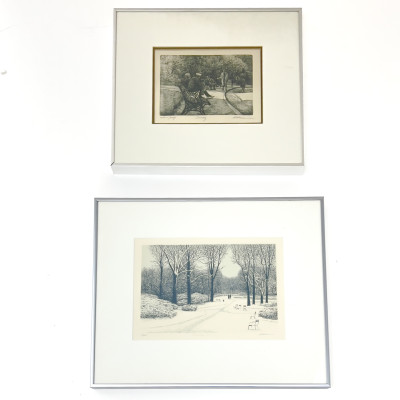 Image for Lot Harold Altman - Two Prints, December and Sunday