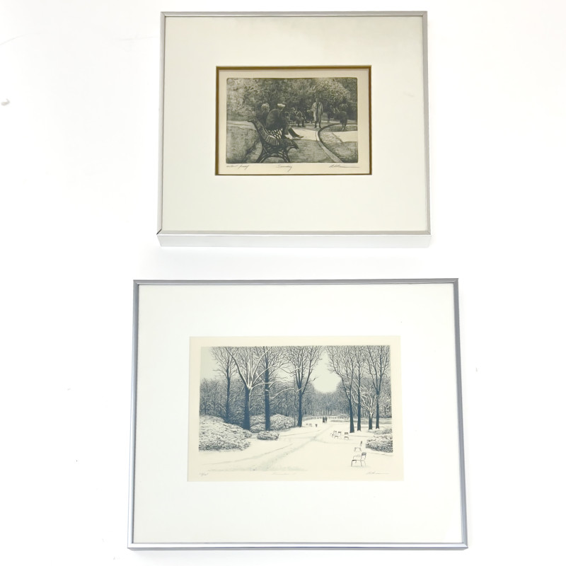 Harold Altman - Two Prints, December and Sunday