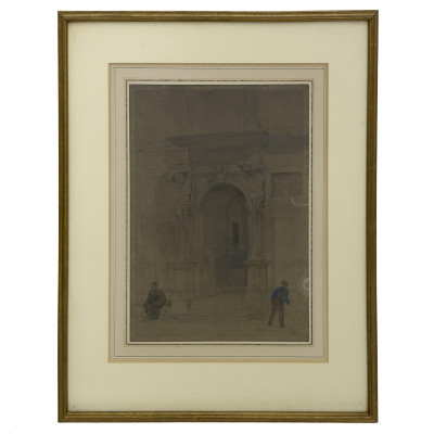 William Parrott - Entrance to the Palazzo Durazzo, Genoa