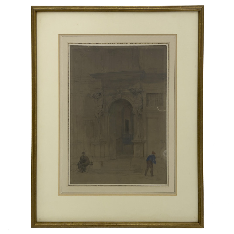 William Parrott - Entrance to the Palazzo Durazzo, Genoa