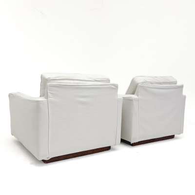 A Pair of Contemporary Cube Lounge Chairs