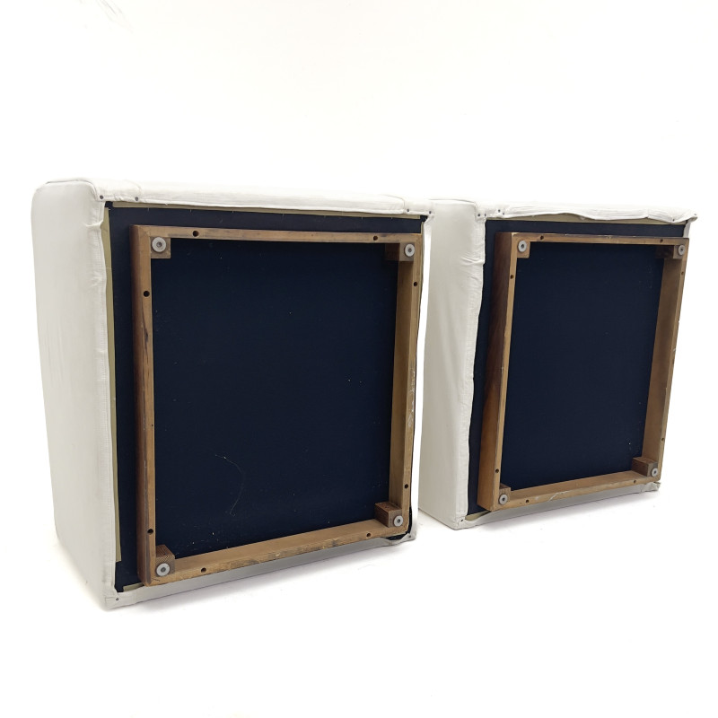 A Pair of Contemporary Cube Lounge Chairs