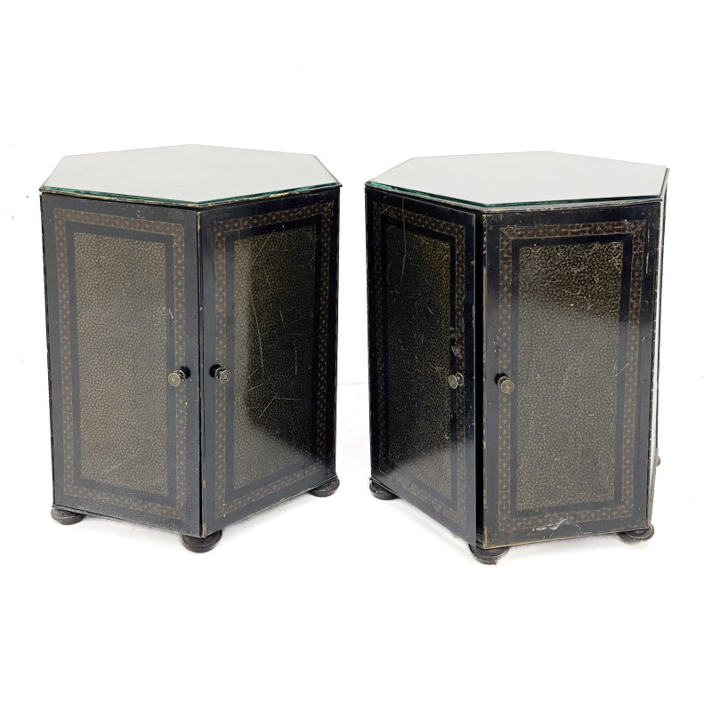 Pair of Hexagonal End Tables