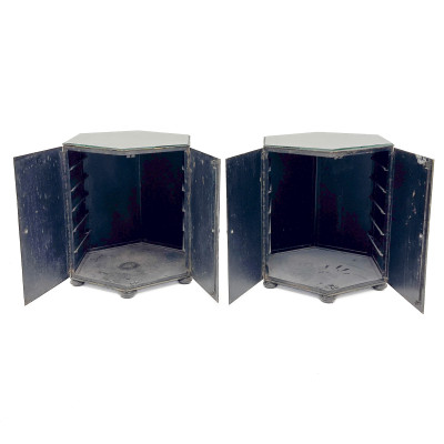 Pair of Hexagonal End Tables