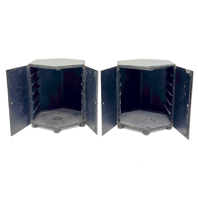 Pair of Hexagonal End Tables