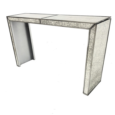 Image for Lot Contemporary Mirrored Glass Console Table