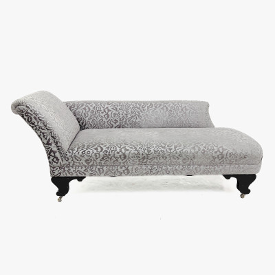 Image for Lot A Contemporary Brocade Upholstered Chaise Longue