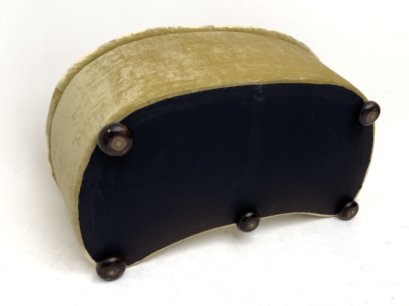 An Art Deco Style Tufted Chenille Gondola Sofa