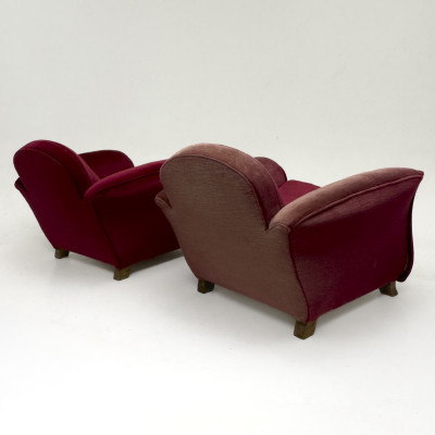 A Pair of French Art Deco Club Chairs