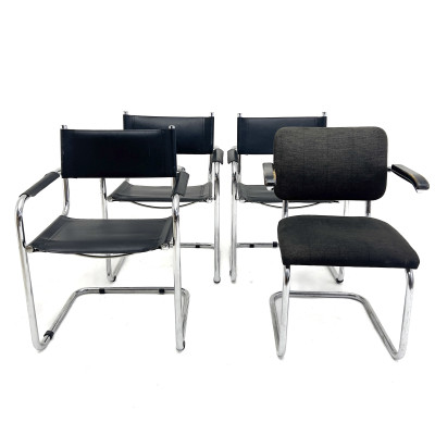 Image for Lot Mart Stam & Marcel Breuer Style Chairs, Group of 4