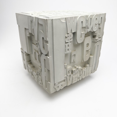 Image for Lot Sheldon Rose (manner of) - Typeset Cube Stool