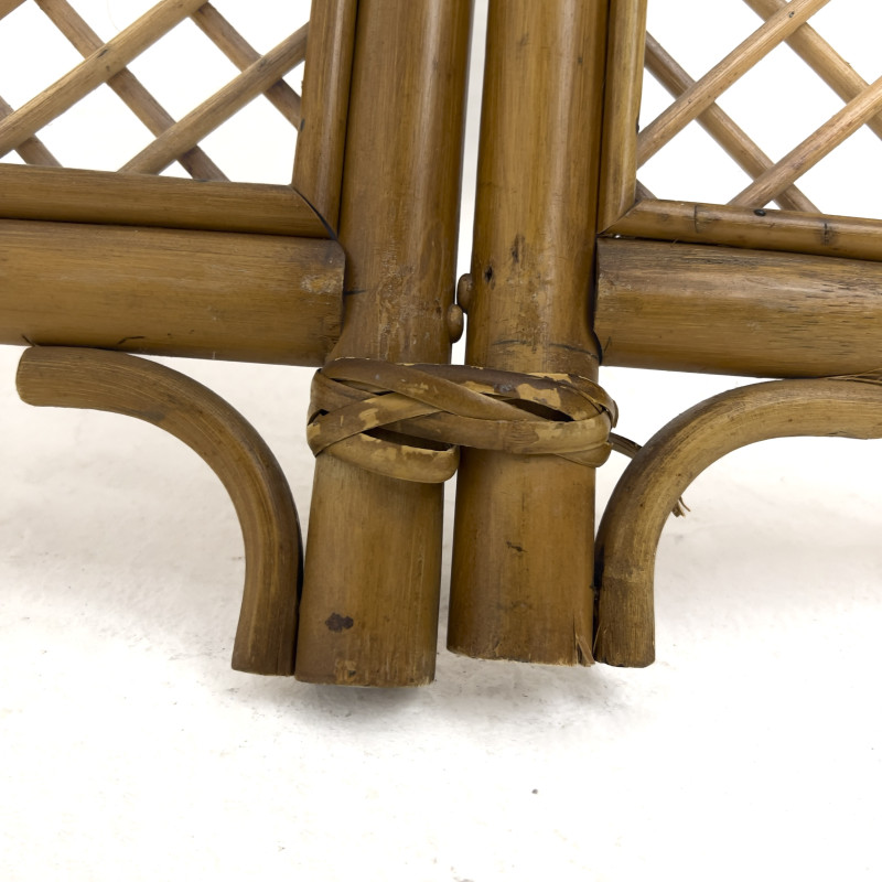An Italian Mid-Century Modern Bamboo, Woven Rattan, and Teak Grouping
