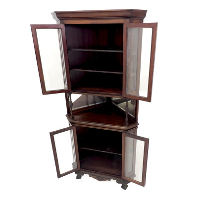 Victorian Carved Corner Cabinet