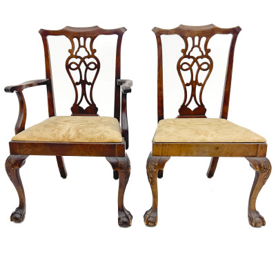 6 Chippendale Style Dining Chairs